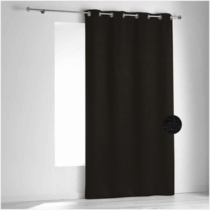LINDER Rideau non feu M1 en velours fiore (140x260 cm - Gris Foncé) pas cher