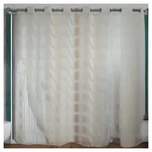 Home Maison Voilage En Jacquard Fantaisie À Rayures Verticales Ondulées TU pas cher