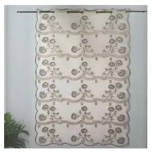 Modulable avec bas et côtés festonnés (0.6x2.2 m - Ivoire) pas cher