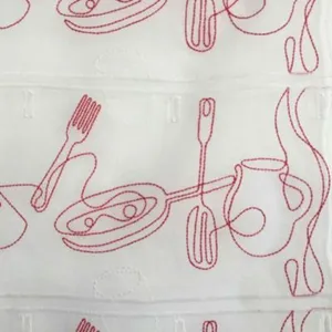 LINDER Modulable brodé ustensiles de cuisine (0.45x1.8 m - Rouge)Vendu parcarrefour