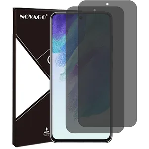 NOVAGO Verre trempé pour Samsung Galaxy S21 FE 5G, A54 5G- 2 Films anti espion pas cher
