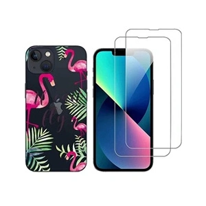 Comparateur de prix : NOVAGO Coque pour iPhone 13 et 2 protections écran Verre Trempé [Flamant Rose]