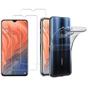 Comparateur de prix : NOV@GO Coque Souple transparente + 2 Films en Verre trempé résistants Anti Casse écran pour OPPO Reno Z []