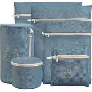 6 Filets à Linge en nylon [Novago®] Coloris vert pour linge sensible pas cher