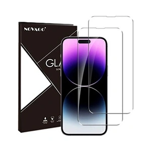 Comparateur de prix : NOVAGO 2 Films de protection écran verre trempé pour iPhone 14 Pro []