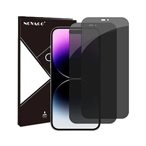 Comparateur de prix : NOVAGO 2 Films de protection écran verre trempé Anti Espion (teinté) p...