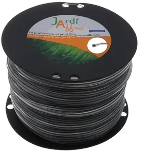 JARDIAFFAIRES Bobine de fil Twin Pro Carré pour débroussailleuse 2,4mm x 180 mètresVendu paramazon