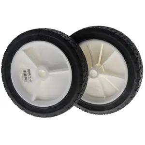 JARDIAFFAIRES Lot de 2 roues pour tondeuse à gazon diamètre 175mm alésage 12.7mm pas cher