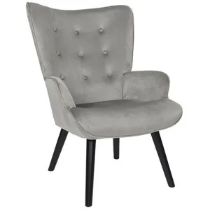 Comparateur de prix : HOME DECO FACTORY Fauteuil en velours côtelé giulia gris HD0366