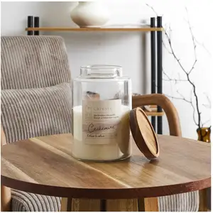 Comparateur de prix : Home Deco Factory - Bougie Parfumee Pot Top Acacia  blanc - 11x16.5x11 cm T.U