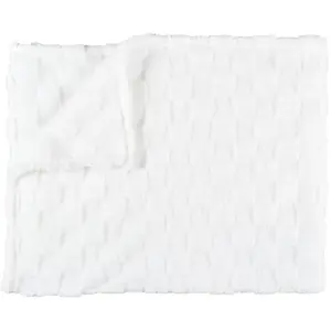 Comparateur de prix : Home Deco Factory - Plaid flanelle damier blanc - 120x150 cm T.U