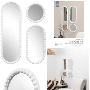 Miroir Corfu Blanc H75cm X3 pas cher