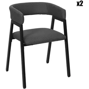 Comparateur de prix : Fauteuil Design Atome Gris - Lot De 2