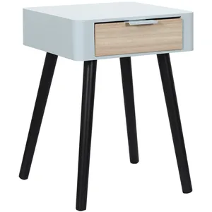 Comparateur de prix : Table de chevet 1 tiroir bois 48cm gris