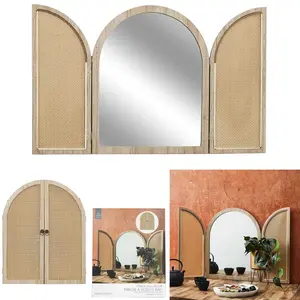 - Miroir à volets en mdf et canage Bali pas cher