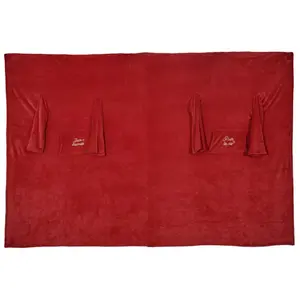 Plaid Double Pour la Vie 200x254cm Rouge pas cher