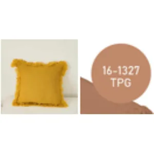 The Home Deco Factory Coussin gaufre ocre pas cher