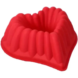 Moule à Gâteau en Silicone  Coeur  22cm Rouge  Vendu parcarrefour