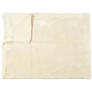 Paris Prix Plaid Flanelle "Cocooning" 125x150cm Beige