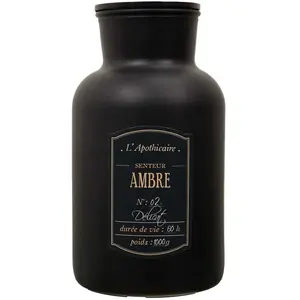Comparateur de prix : THE HOME DECO FACTORY Bougie parfumée noire mat Alchimiste 14.5 x 26 cm
