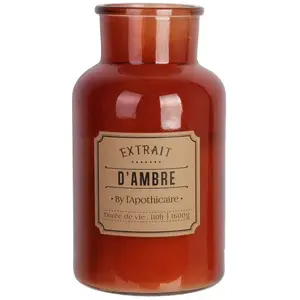The Home Deco Factory Bougie parfumée Apothicaire 14.5 x 25.7 cm Ambre