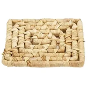 Dessous de Plat Carré "Tressé" 15cm Beige pas cher