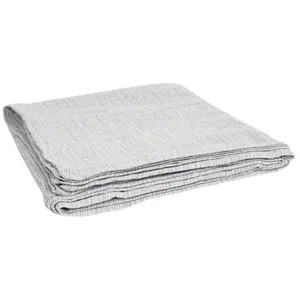 Jeté de Canapé - PARIS PRIX - Blen - 170x250cm - Gris Clair - Fibre Naturelle