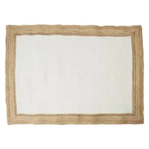 Comparateur de prix : HOME DECO FACTORY - Tapis Jute Coton Ecru 120 x 170 cm
