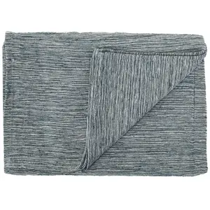 Jeté de Canapé - PARIS PRIX - Blen - 170x250cm - Bleu Canard - Coton Naturel pas cher