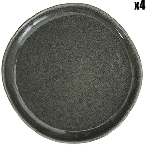Comparateur de prix : PARIS PRIX Home Deco Factory - 4 Assiettes Black forest noires - D.20.7x1.9 cm T.U