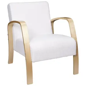 Comparateur de prix : Fauteuil Scandinave Design "hella" 80cm Blanc - Paris Prix