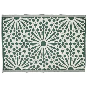 Comparateur de prix : Mes The Home Deco Factory - Tapis intérieur extérieur 120 x 180 cm Palm vert