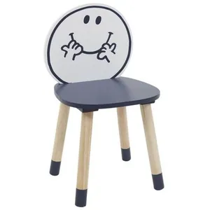 Comparateur de prix : Monsieur Madame Chaise en Bois pour Enfant Monsieur Heureux, Multicolore, cm