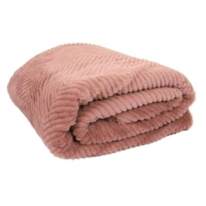 Comparateur de prix : MOBILIBRICO Home Deco Factory - Plaid imitation fourure et Sherpa rose - 140x200 cm T.U