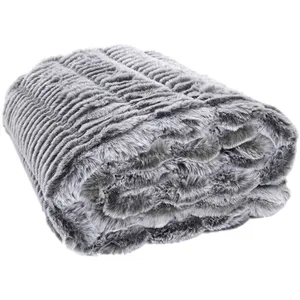 Comparateur de prix : The Home Deco Factory Plaid en polyester imitation fourrure Opulence 120 x 150 cm