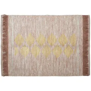 Comparateur de prix : Home Deco Factory - Tapis en Coton imprimé doré Nude 120 x 170 cm