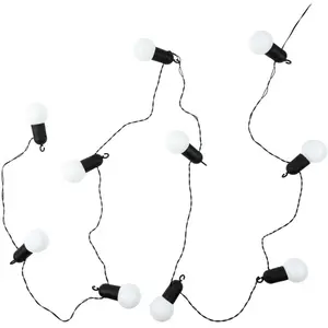 Comparateur de prix : Guirlande Lumineuse - PARIS PRIX - 5m - Noir - 10 Ampoules LED - Extérieur