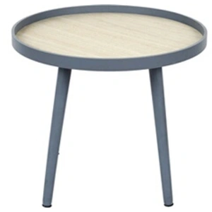 PARIS PRIX - Table d'appoint plateau en bois Macha Bleu grisVendu parcarrefour
