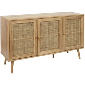 Comparateur de prix : PARIS PRIX Home Deco Factory - Buffet 3 portes Bali marron - 115x70x39 cm T.U