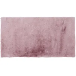 Comparateur de prix : The Home Deco Factory - Tapis fin imitation fourrure 110 x 60 cm Rose