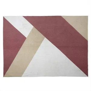 Home Deco Factory - Tapis géométrique en Coton Nude 120 x 170 cm