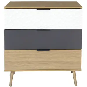 Comparateur de prix : Commode 3 tiroirs scandinave Sven - Naturel clair - Home déco factory