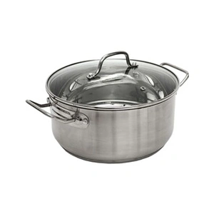 Non communiqué - Faitout inox avec couvercle en verre tous feux + induction 28 cm pas cher