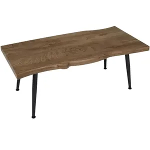 Home Deco Factory - Table basse Forest noir/marron - 100x49x38 cm T.U pas cher