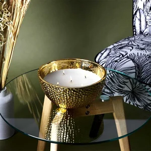 Comparateur de prix : THE HOME DECO FACTORY Bougie parfumée en céramique - Or du temps - Ambre - 1,4 kg
