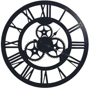 The Home Deco Factory - Horloge avec engrenage 70 cm pas cher