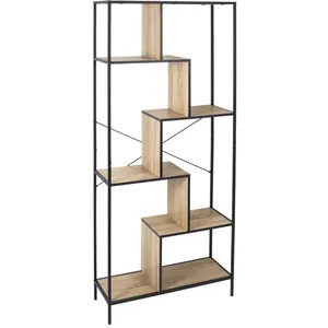 Comparateur de prix : HOME DECO FACTORY - Etagère en bois et métal Edison 80 x 30 x 180 cm