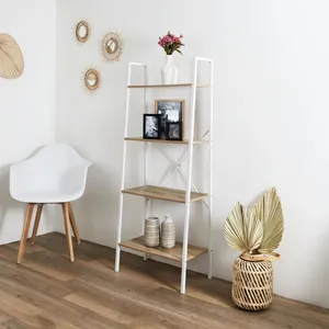 Comparateur de prix : 3S. x Home Etagère Bois Et Métal Blanc 148x60x32.5cm