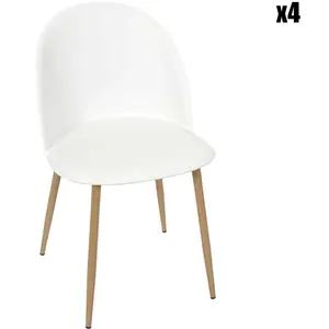 HOME DECO FACTORY Cmp Iberica - Chaise avec assise en plastique Bergen (Lot de 2) pas cher