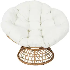 Comparateur de prix : PARIS PRIX The Home Deco Factory - Fauteuil de jardin rotatif avec coussin Cancun